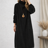 Veronika | Elegantní svetr midi šaty s rolákem