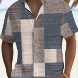 Marek – Lehké Patchwork Pánské Krátké Rukávy