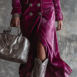 Vera | Velurové šaty Blazer Maxi